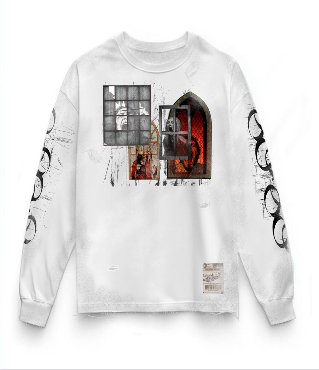 “Studio Mirrors” longsleeve white