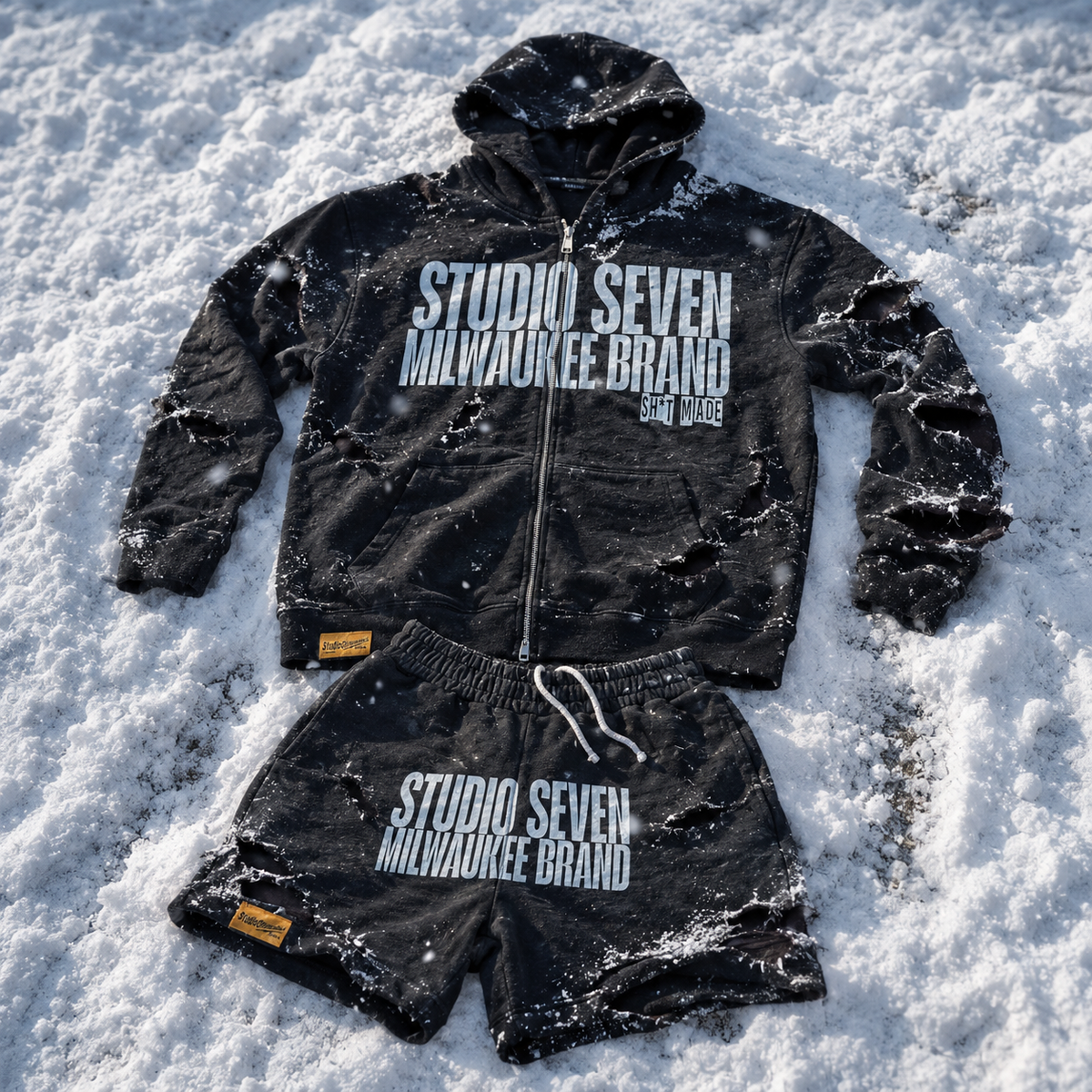 Zip-up Milwaukee Set black